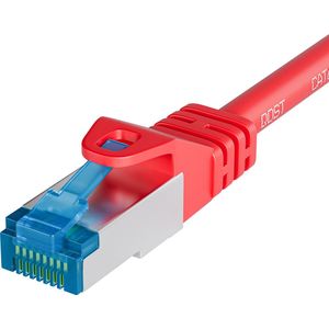 Qost - CAT6A 10G internetkabel - LSZH / UTP - 10 Gbps / 500 MHz - RJ45 Connectoren - Patchkabel / Netwerkkabel - 0.25 Meter - Rood