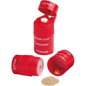 ComfiCare® Pillenvergruizer - Pillensnijder - Tabletvergruizer - Tablet Vergruizer - Pillen Vergruizer - Pillenvergruizer voor Kleine en Grote Pillen - Pillensplitser - Medicijnsnijder - Tablettensplitter - Pill Crusher - Pillenmaler - Rood