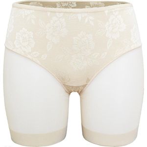 Fine Woman Corrigerende Boxershort/Fietsbroek 21057 – Bloemenpatroon – Beige maat M/L