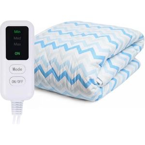 Thuys - Draadloos Elektrisch Warmtedeken - Blauw - Infrarood Verwarming - 3 Warmtestanden