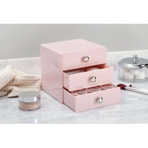 iDesign Make-up kastje 3 lades roze - Drawers