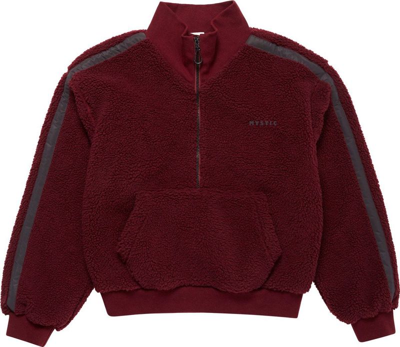 Mystic Teddy Zip Up Trui Women - 240030 - Red Wine - XS