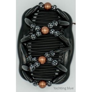 Haarkammen - dubbel - met kralen - haarclip - dubbele kam - kralen - haarclips dames - parel - kado vrouw -