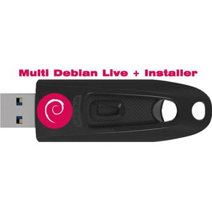 Debian Linux installatie/live stick voor Uefi & Bios computers.