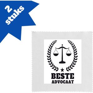 Akyol - beste advocaat brillendoekjes - Beste advocaat - collega - cadeau - 17,8 bij 17,8 cm - 2 stuks