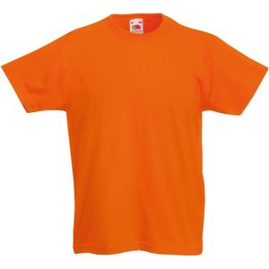 Fruit Of The Loom Originele T-shirt met korte mouwen voor kinderen / tieners (Oranje)