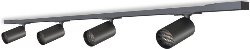Calex Railsysteem Verlichting - 2 Meter - GU10 Fitting - 4 Spots - Opbouwspot - Mat Zwart - 1 Fase