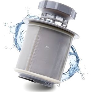 Microzeefset voor vaatwasser, 3-delig filterset, compatibel met Bosch, Siemens, Neff, Whirlpool en Philips, grijs