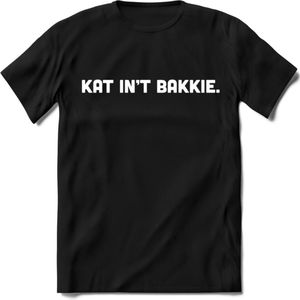 Kat Int Bakkie - Katten T-Shirt Kleding Cadeau | Dames - Heren - Unisex | Kat / Dieren shirt | Grappig Verjaardag kado | Tshirt Met Print | - Zwart - S