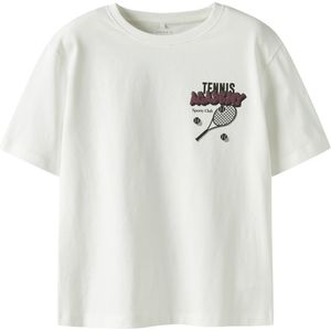 NAME IT KIDS T-shirt met backprint wit