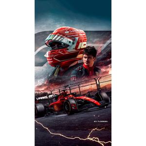 Badhanddoek - Charles Leclerc - Formule 1 - 2023 - 70x140 cm -