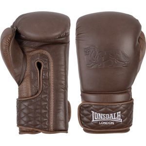 Lonsdale Vintage Spar Gloves Leren Bokshandschoenen Bruin 14 oz
