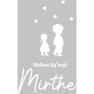 Raamsticker Geboorte - Welkom lief zusje