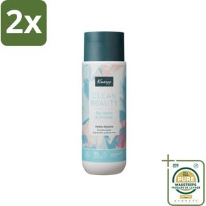 Kneipp - Douchegel - Clean Beauty - Algen & Zeezout - 200 ml - Voordeelverpakking - 2 stuks - Zeezout - Biologische ingrediënten