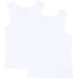 2x Wit T-shirt voor meisjes 18-24 m 92 cm