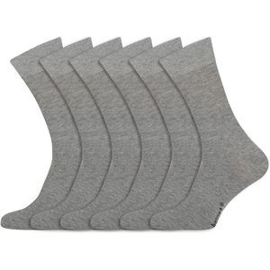 Heren sokken | Katoenen sokken | Merk: Basset | Kleur: Grijs | Maat: 39 t/m 50 | 6 Paar