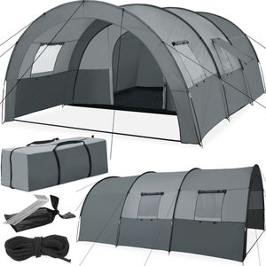 tectake® - Tunneltent Roskilde - voor 6 personen, met voortent en grondzeil - 404825