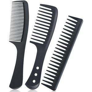 TOVBMUP Set brede kammen - 3 stuks - Professionele kapperskammen - Haarstyling kapper - Salonkammen - Hittebestendig - Antistatisch - Unisex kammen