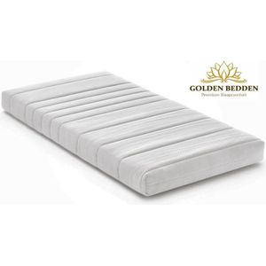 GoldenBedden  Eenpersons matrassen  Comfort sg30 Polyether - 90×180×14 -  Anti-allergische wasbare hoes met rits.