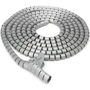 Provento - Kabel Netjes Draad Mouwen Opbergbuis - Netwerkkabel Beschermhoes - Kabel Management - Anti-stof Organizer - PC Thuiskantoor - Grijs - 16mm