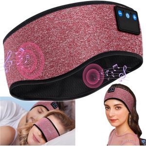 Goodivery - Slaap Koptelefoon -Bluetooth Slaapmasker - Slaap Oordopjes Bluetooth -Sleepphones Draadloos - 20x10x2 - Roze