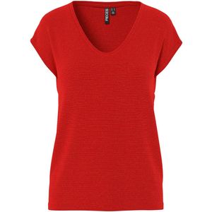 Pieces T-shirt Pcbillo Tee Lurex Stripes Jrs Noos 17078572 Adrenaline Rush/gold Lurex Dames Maat - M