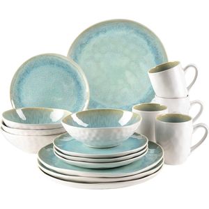 Luxe Servies - serviesset 4 personen - dinnerset - borden, schalen, mokken set - duurzaam - premium kwaliteit