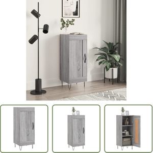 The Living Store Dressoir - Trendy - Opbergkast - Afmeting- 34.5 x 34 x 90 cm - Ken- Metalen poten