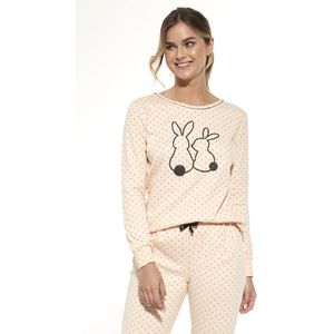 Cornette Katoenen Pyjama Dames Volwassenen Winter Matching Gezin Pyama Lange Mouw Lange Broek Rabbits 720/303 XXL