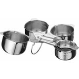 Hendi Set van 7 roestvrijstalen maatbekers - stapelbaar en vaatwasmachinebestendig