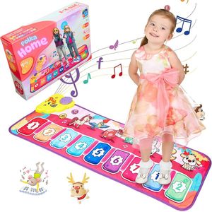 PolkaHome ® - Dansmat voor Kinderen – Educatieve Speelmat met Dieren en Piano Geluiden – Muziekmat Interactief Speelgoed voor Peuters & Kleuters – Geluidsspeelmat Cadeau voor Verjaardag (1-6 Jaar)