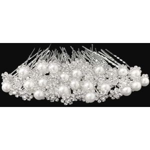 20 Stuks Bruidshaarspelden - Parels en Kristallen Haaraccessoires voor Bruiloften en Feesten