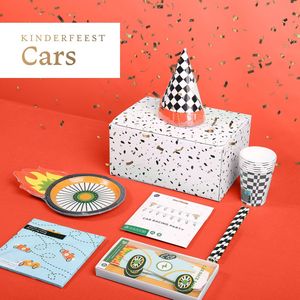 Balune Kinderfeest Pakket Cars (49 delig) - Verjaardag Decoratie Versiering Feestje Slingers Bordjes Bekers Servetten