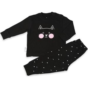 Frogs and Dogs - Pyjama Kitty - Zwart - Maat 152 -