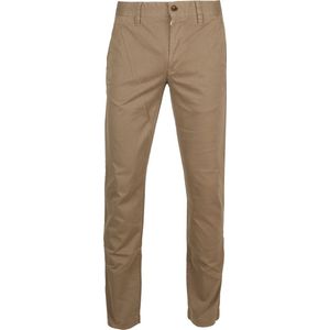 Alberto - Lou Chino Khaki - Slim-fit - Chino Heren maat W 32 - L 36