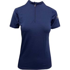 Mondoni Active Kinder Trainingsshirt Korte Mouw - Maat: 140 - Blauw - Polyester/spandex