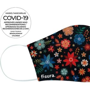 Fisura Mondmasker - Embroided Flowers