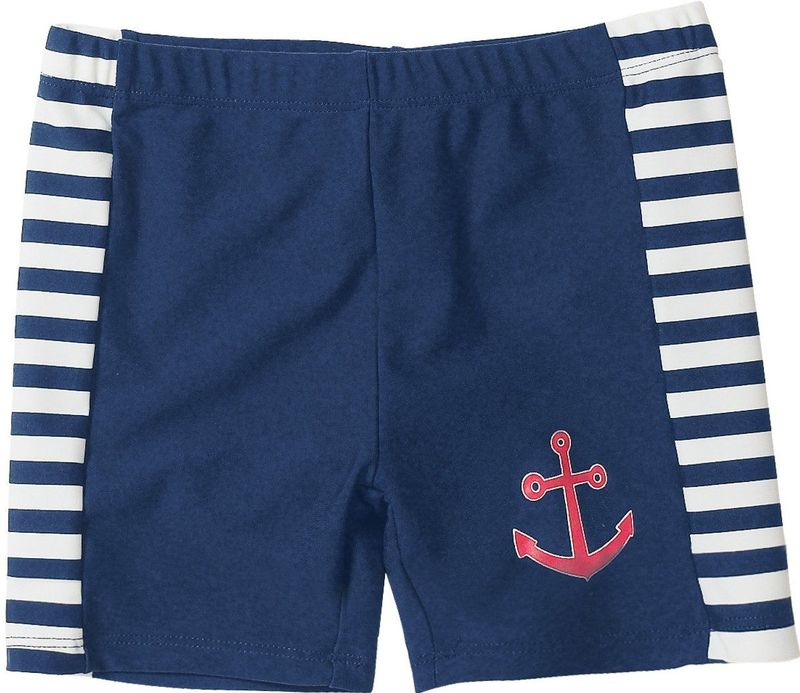 Playshoes - UV-zwemshort dreumes/peuter/kind - blauw-wit gestreept - 98-104cm