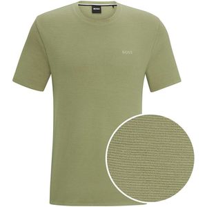 Hugo Boss heren BOSS modal O-hals shirt rib groen