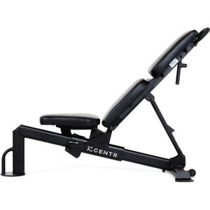 Centr FID - Trainingsbank - Fitnessbank - Telescopisch verstelbaar - met ingebouwde Utility Stool - Zwart