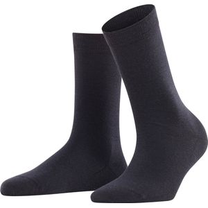 FALKE Softmerino warme ademende merinowol katoen sokken dames blauw - Matt 35-36