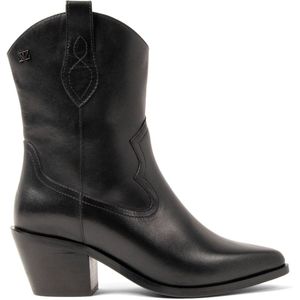 Lazamani - Lu Dames Cowboy Laarzen Leer Black - Maat 36