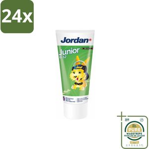 Jordan - Junior - Tandpasta - 6-12 jaar - 50 ml - Voordeelverpakking - 24 stuks - Wisselgebit - Fluoride tandpasta