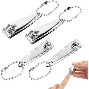 Kleine roestvrijstalen nagelknipper set met vijl en sleutelhanger - Ideaal voor manicure en pedicure onderweg