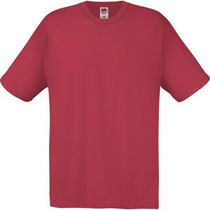 Fruit Of The Loom Heren Originele T-shirt  korte mouwen (Baksteen Rood)