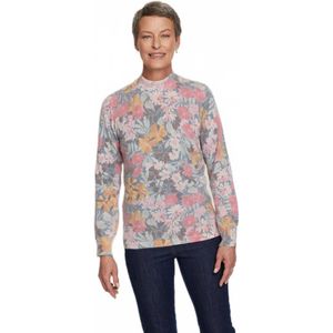 Trui van wolmix met dunne, warme opdruk en ronde hals