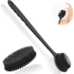 Siliconen Body Scrubber Set - Doucheborstel en Rugborstel voor een Grondige Lichaamsreiniging