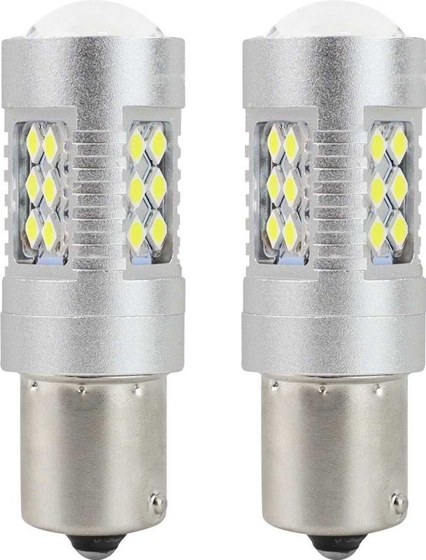AMiO - LED CANBUS 3030 24SMD 1156 BA15S P21W - Wit - 12V/24V