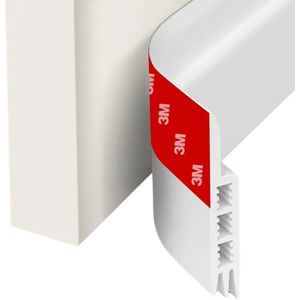 Livano Tochtstrip - Tochthond - Windstopper - Deurborstel - Tochtband - Tochtstopper - Tochtkussen - Kussen Voor Deur - Draft Stopper - Wit