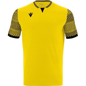 Macron Tureis Shirt Korte Mouw Kinderen - Geel / Zwart | Maat: 7-8 Y